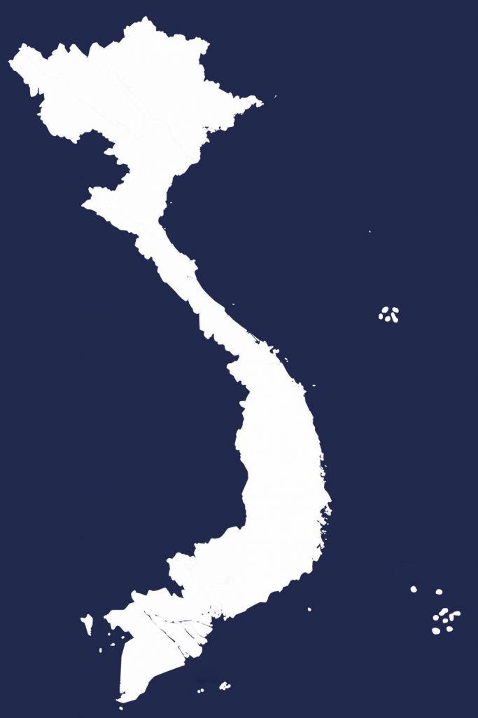 map of vietnam for film and TV producers